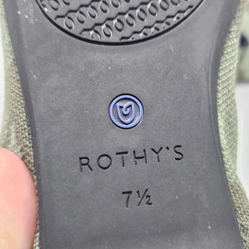 Rothys the Loafer in olive camo size 7.5